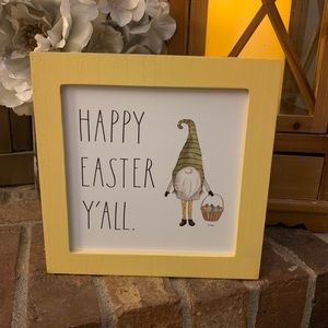 Rae Dunn HAPPY EASTER Y'ALL gnome wooden sign